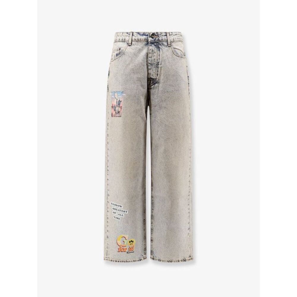 Barrow Men Cotton Jeans With All-Over Print